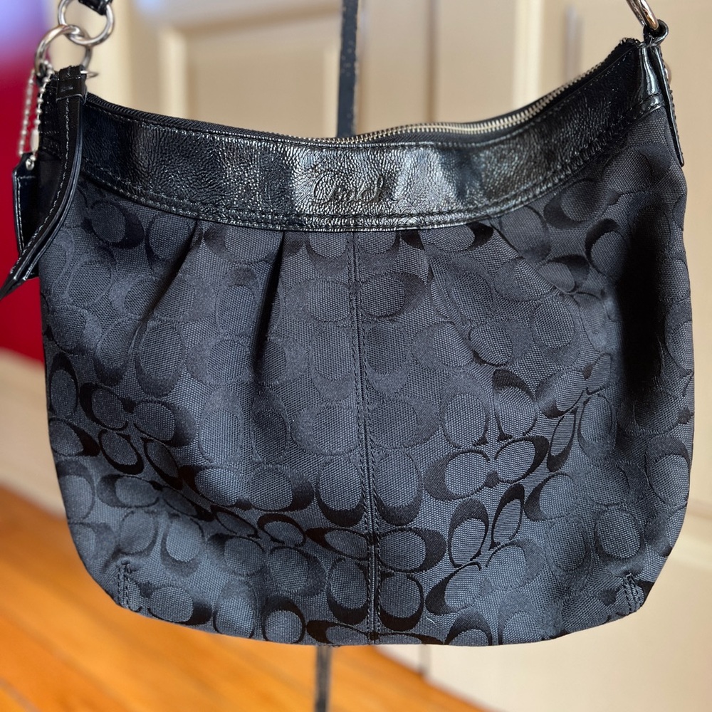 Coach Black Logo Shoulder Bag